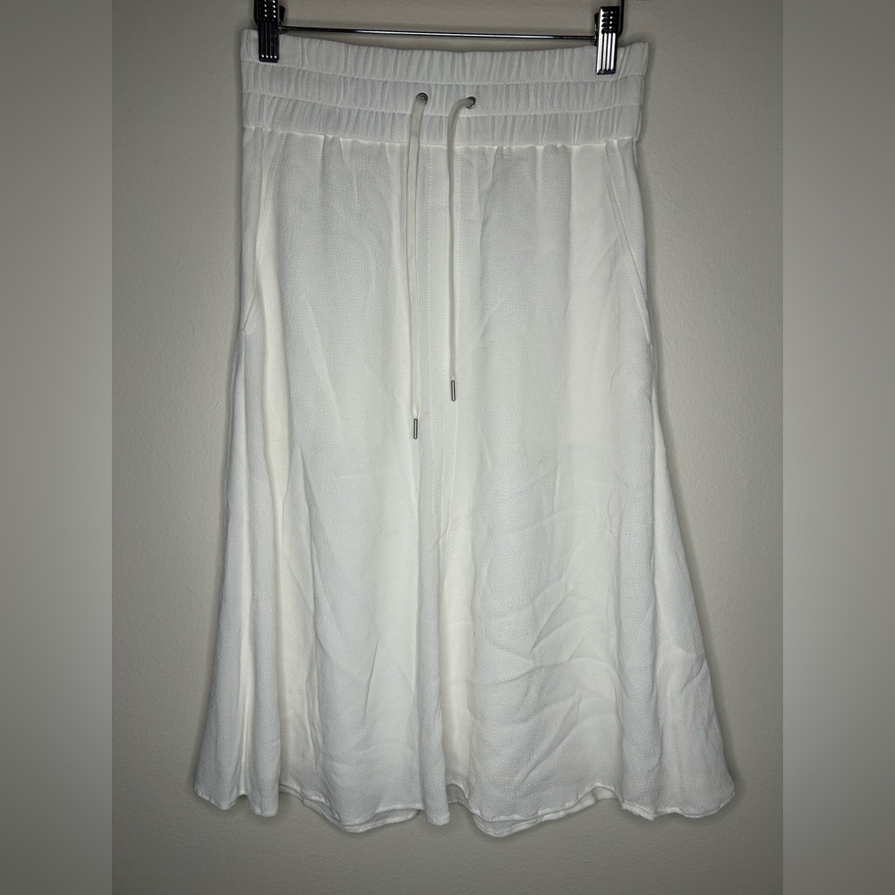 Helmut Lang White A-Line Skirt
